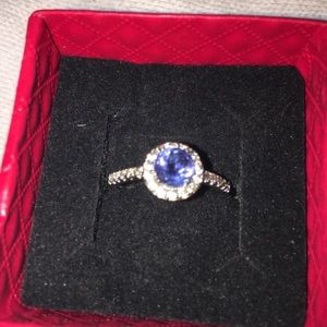 Tanzanite & Diamond Ring Size 8